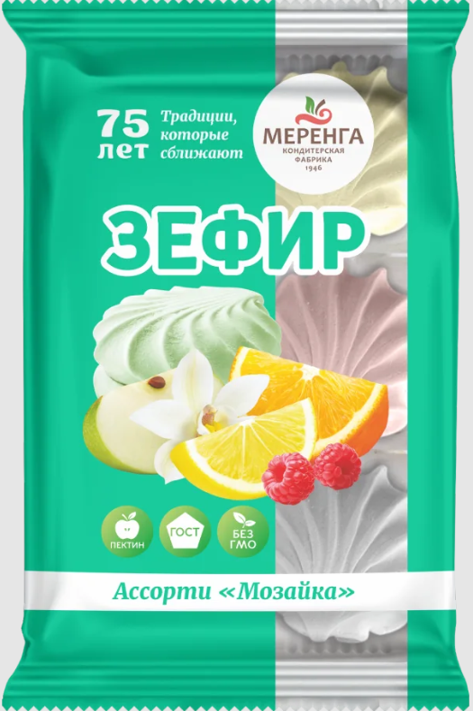 №1 Меренга Зефир Мозайка, 270г  в Спасск-Дальний