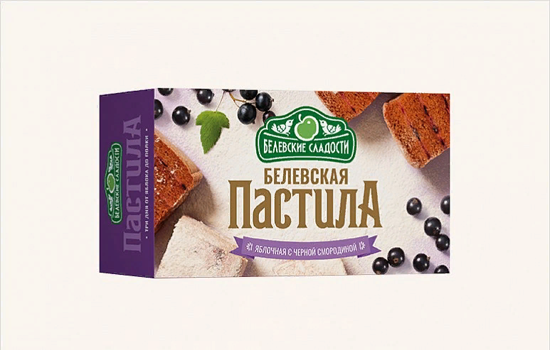  Пастила  200г диетическая с ЧЁРНОЙ Смородиной, НОВЫЙ ФОРМАТ (4*50г)   в Спасск-Дальний