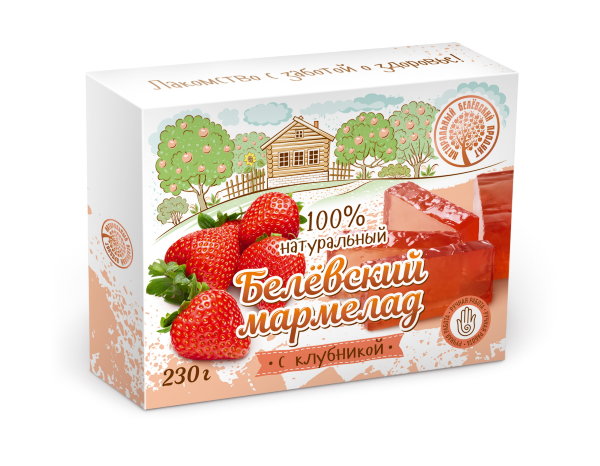 №2 Мармелад белевский "Клубника" 230г в Спасск-Дальний